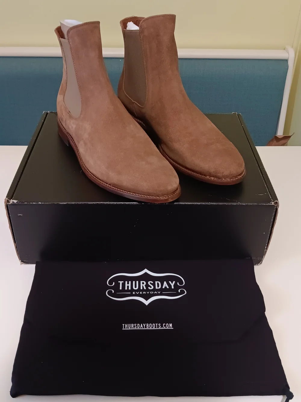 Thursday Boot Co. Boots Mens 16 Sandstone Brown Cavalier Chelsea Suede Leather